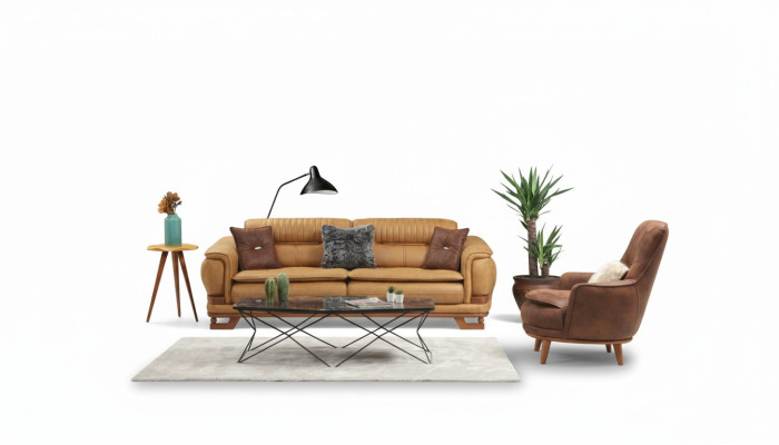 Suite Canapé Ensemble Canapé Luxe Complet et Ensemble de Canapé 3+1 Place Fauteuil