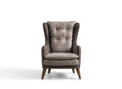 Fauteuil à oreilles Fauteuil de salon Luxe 1 place Siège en polyester Design moderne neuf