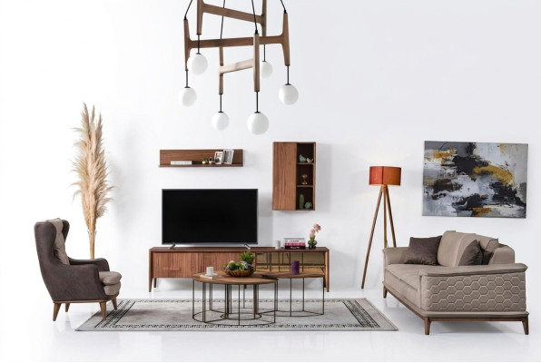 Luxe Canapé ensemble Canapé Suite Canapés Fauteuil 3+1 Places Tissu Design Moderne neuf
