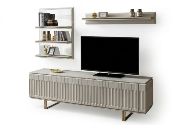 Meuble TV de luxe Salon Meuble TV Buffet Sideboard Commode Unité murale Moderne Nouveau