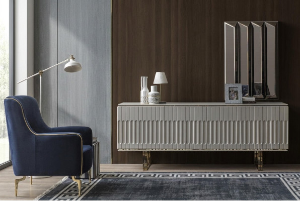Suite Buffet Miroir Commode Armoire Armoire Designer Armoires de Luxe Ensembles de Tiroirs
