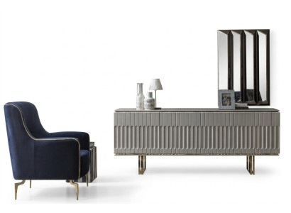 Suite Buffet Miroir Commode Armoire Armoire Designer Armoires de Luxe Ensembles de Tiroirs