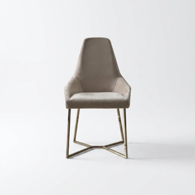 Fauteuil Chaise de salle à manger Luxe Beige Fauteuil Chaises Design Moderne Meubles