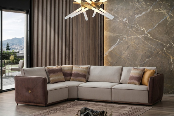 Canapé d'angle Canapés Canapé en L Forme Canapé d'angle Salon Design Suite d'angle Luxe Canapé Mobilier