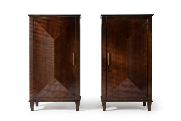 Armoire en bois de luxe classique Armoires Salon Marron Cabinet grand