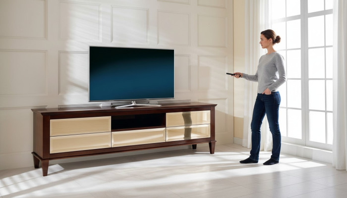 Meuble TV bas Meuble buffet Commode Salon Moderne Design en bois Meubles