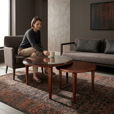 Table basse Table d'appoint Table Table à café en bois Tables rondes Tables en bois Meubles neufs