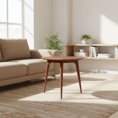 Table Table d'appoint Tables Table basse Table en bois Marron Bois Luxe Mobilier neuf