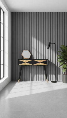 Table console Commode Table d'appoint Bois Moderne Luxe Design en or