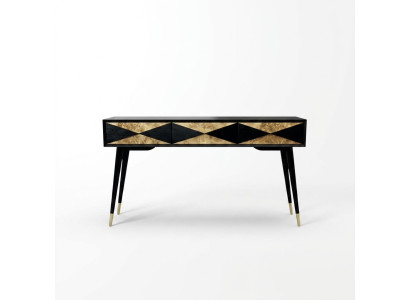 Luxuriöser Konsolentisch Tisch Konsole Kommode Nachttisch Holz Modernes Design in Gold
