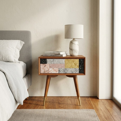 Table de chevet Tables de chevet Table d'appoint Design en bois Tables de chambre modernes