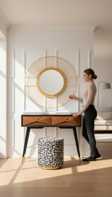 Console table Table Console Commode Table d'appoint Bois Moderne Luxe Marron Design