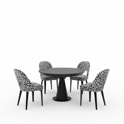 Chaise de salle à manger Chaise Fauteuil Place Assise 1 Place Fauteuil en tissu Moderne Salle à manger Bois