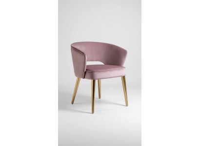 Luxus Esszimmerstuhl Stuhl Sessel Sitz 1 Sitz Clubsessel Stoff Esszimmer Rosa