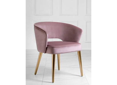 Luxus Esszimmerstuhl Stuhl Sessel Sitz 1 Sitz Clubsessel Stoff Esszimmer Rosa