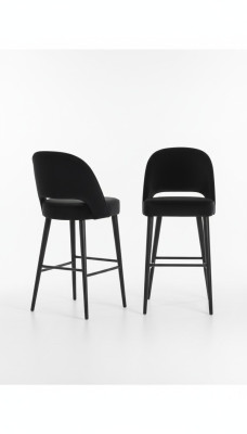 Tabouret de bar Tabouret de bar Chaise de bar Chaise Moderne Polyester Tissu Noir Bois Design nouveau