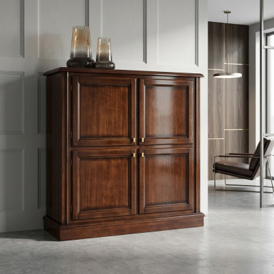 Commode Armoire de luxe Armoires Commodes Salon Bois Design classique Marron