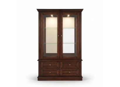 Vitrines d'affichage Armoires Meubles Classique style vitrines Salle de séjour Buffet Verre Bois