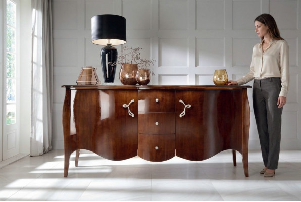 Buffet de haute qualité, commode de luxe, armoires, en bois, brun, neuf