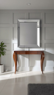Console table Table Console table en bois de luxe marron design classique nouveau