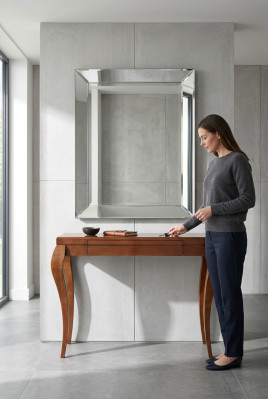 Table de console brune Table d'appoint de console nouveau meuble en bois