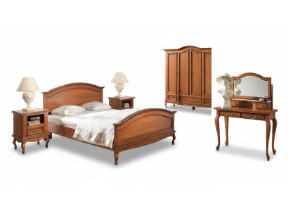 Tables de chevet baroques-rococo classiques marron pour chambre à coucher avec 2 pièces.