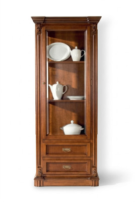 Vitrines Armoires Présentoirs Armoire en bois Mobilier de salon Classique Baroque Marron