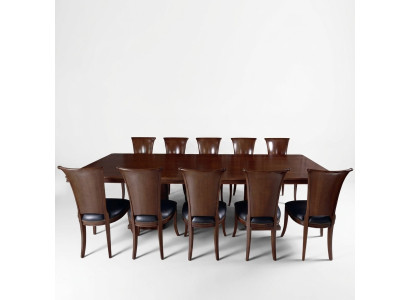 Haute qualité Ensemble de table de conférence Table 10x Chaises Meubles Tables en bois Bureau Luxe