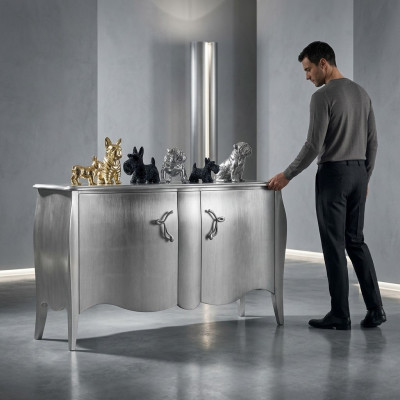 Argent Bahut Commode Buffets Commodes en Bois Mobilier de Luxe Argent