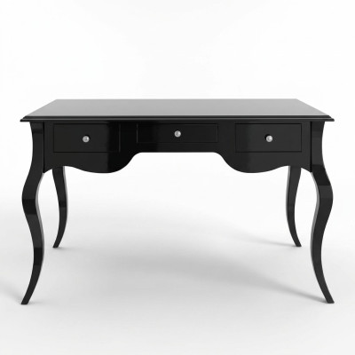 Bureau noir style bureau table bureaux baroque rococo tables en bois