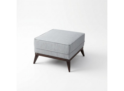 Tabouret Pouf en polyester Repose-pieds Salle de séjour Siège Tissu Gris Luxe Siège Mobilier
