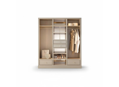 Armoire ouverte Armoire de chambre Armoire pour dressing Mobilier Armoire en bois beige