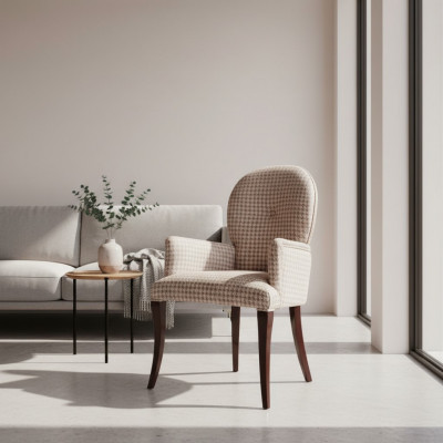 Fauteuil Chaise de salle à manger Chaise Assise Chaises de salle à manger Siège Bois Gris Baroque Luxe