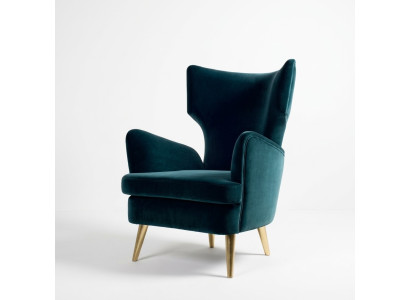 Fauteuil à ailes Fauteuil de club Fauteuil de cocktail Fauteuil de salon de luxe Siège Vert in living room