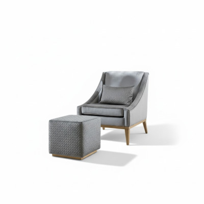 Groupe Fauteuil Aile Table d'appoint Table basse Moderne Ensemble 2 pièces Salon
