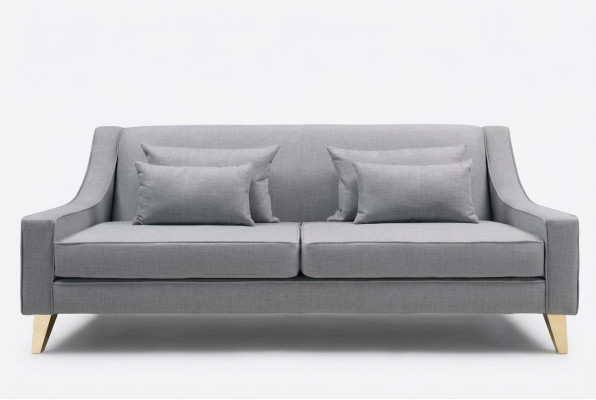 Canapé trois places Canapés 3 places Canapés de luxe Tissu gris Salon Design Moderne