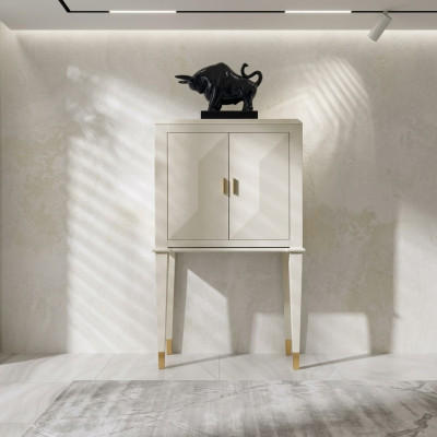 Commode Armoires Commodes Bois De luxe Buffet Salon Mobilier Beige Garde-robe