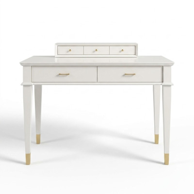 Coiffeuse Table console Table de console en bois de luxe Blanc Chambre Moderne
