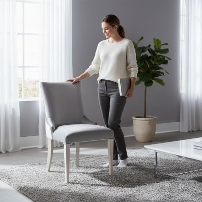 Chaise de salle à manger Chaise Fauteuil Siège Chaises de salle à manger Bois Moderne Luxe Argent