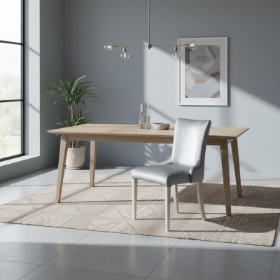 Chaise de salle à manger Chaise Fauteuil Siège Chaises de salle à manger Bois Moderne Luxe Argent