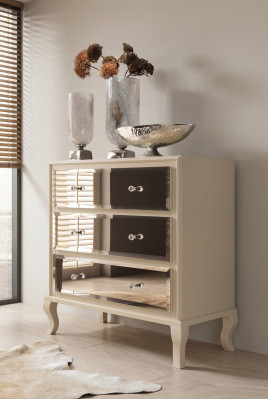 Commode Buffet Armoire Designer Armoires de luxe Commodes Modernes Design Beige