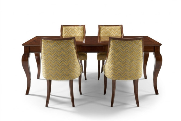 Haute brillance Table Table de salle à manger Tables Table à manger Marron Luxe Salle à manger Bois neuf