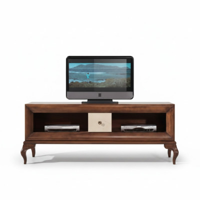 meuble de télévision TV-Lowboard Sideboard Table Bois Salon Marron Mobilier Télévision neuf