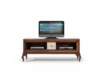 meuble de télévision TV-Lowboard Sideboard Table Bois Salon Marron Mobilier Télévision neuf