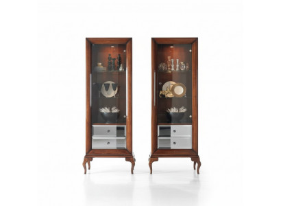 Vitrine Armoires Vitrines Bois Luxe Salon Mobilier Armoire Marron Baroque nouveau