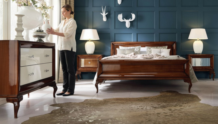 Mobilier de chambre poli: luxe et fonctionnalité en un seulement