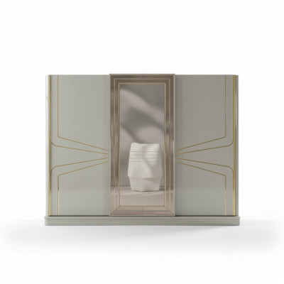 Armoire de luxe en bois Armoire de chambre Armoires de chambre beige