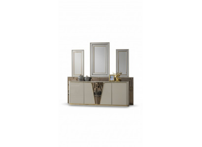 Buffet Commode Salon Bois Moderne Beige Luxe Cabinets Design