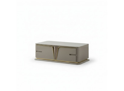 Table basse moderne en acier inoxydable pour le salon, mobilier en bois de design beige