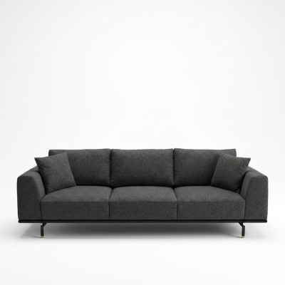Canapé 4 places Canapés 4 places Design moderne Gris Tissu Polyester nouveau